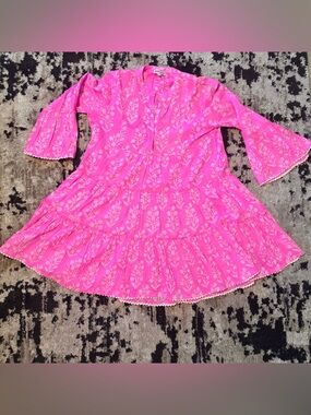 Juliet Dunn Pink Floral Dress